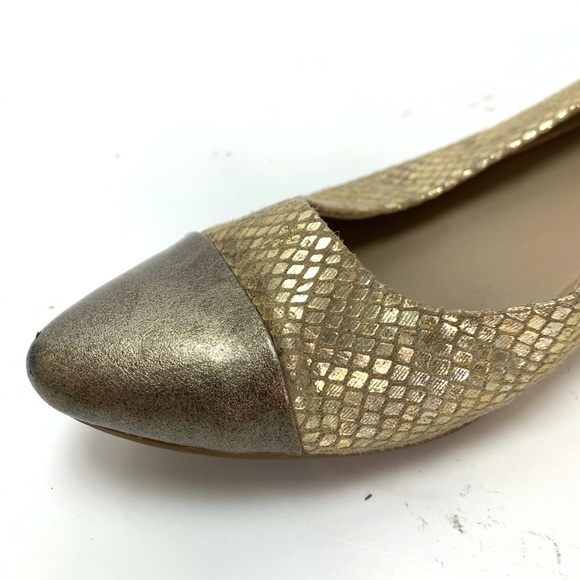 Kenneth Cole REACTION Gold Flats Slip On Shoes 7.5 - Picture 7 of 16